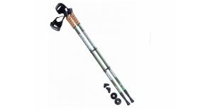 Палки для скандинавской ходьбы BERGER Longway, 77-135 см, 2-секционные, чёрный/ярко-зелёный