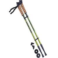 Палки для скандинавской ходьбы BERGER Rainbow, 77-135 см, 2-секционные, чёрный/ярко-зелёный