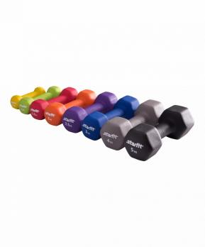 Гантель неопреновая STARFIT DB-201 2,5 кг, фиолетовый (1 шт.) 1/8
