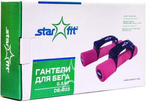 Гантель неопреновая STARFIT DB-203 0,5 кг, розовая (пара)  1/20