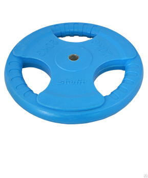 Диск обрезиненный STARFIT BB-201 20 кг, d=26 мм, стальная втулка, синий 1/1